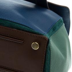 Pre Owned حقيبة سان لوران باريس موس تو سويدي وجلد متعددة الألوان