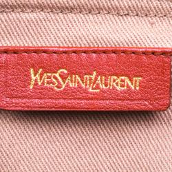 Pre Owned Saint Laurent Paris Copper Brown Leather Muse Two Satchel