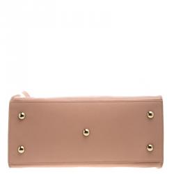 مملوكة مسبقًا Saint Laurent Paris Peach Leather Small Cabas Chyc Tote