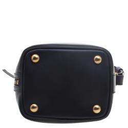 Pre Owned Saint Laurent Paris Black Leather Small Emmanuelle Drawstring Bucket Bag