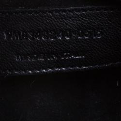 Pre Owned Saint Laurent Paris Black Leather Small Emmanuelle Drawstring Bucket Bag