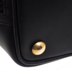 Pre Owned Saint Laurent Paris Black Leather Small Emmanuelle Drawstring Bucket Bag