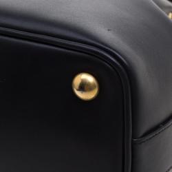 Pre Owned Saint Laurent Paris Black Leather Small Emmanuelle Drawstring Bucket Bag