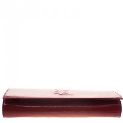 مملوكة مسبقًا Saint Laurent Paris Red Patent Leather Belle De Jour Flap Clutch