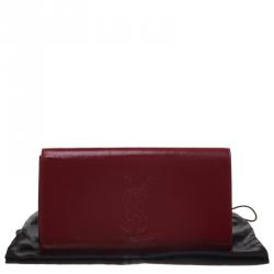 مملوكة مسبقًا Saint Laurent Paris Red Patent Leather Belle De Jour Flap Clutch