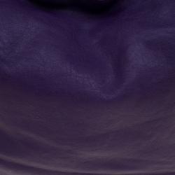 Saint Laurent Paris Purple Leather Roady Hobo