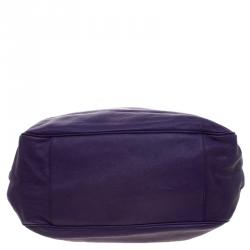 Saint Laurent Paris Purple Leather Roady Hobo