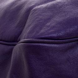 Saint Laurent Paris Purple Leather Roady Hobo