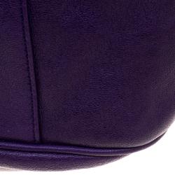 Saint Laurent Paris Purple Leather Roady Hobo