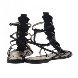 مملوكة مسبقًا Saint Laurent Paris Multicolor Embellished Flat Sandals Size 38