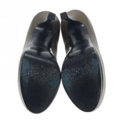 مملوكة مسبقًا صندل سان لوران باريس تريبتو شعرحصان بني منقوش مقاس 37