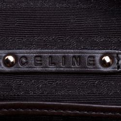 Pre Owned Celine Dark Brown Leather Traveling Bag