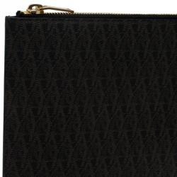 Pre Owned Saint Laurent Paris Dark Brown Monogram Zip Pouch 