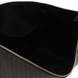 Pre Owned Saint Laurent Paris Dark Brown Monogram Zip Pouch 