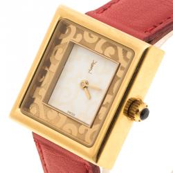 Saint Laurent Paris White Gold Tone Women's Wristwatch 25 mm