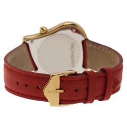 مملوكة مسبقًا Saint Laurent Paris White Gold-Plated Steel Heart Women's Wristwatch 26MM