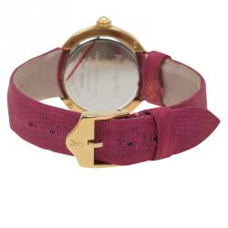 Pre Owned Saint Laurent Paris Gold-Plated Stainless Steel Classic Women's Wristwatch 28MM