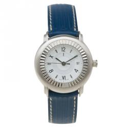 Pre Owned Saint Laurent Paris White Stainless Steel Classic Women's Wristwatch 29MM