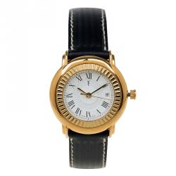 Pre Owned Saint Laurent Paris White Gold-Plated Stainless Steel Classic Women's Wristwatch 29MM