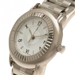 Saint Laurent Paris White Stainless Steel Herrenuhr Women's Wristwatch 28MM