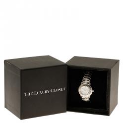 Saint Laurent Paris White Stainless Steel Herrenuhr Women's Wristwatch 28MM