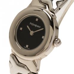 Saint Laurent Paris Black Stainless Steel Classic Women's Wristwatch 24MM