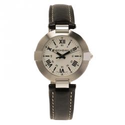 Pre Owned Saint Laurent Paris White Stainless Steel Classic Unisex Wristwatch 30MM