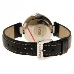 Pre Owned Saint Laurent Paris White Stainless Steel Classic Unisex Wristwatch 30MM