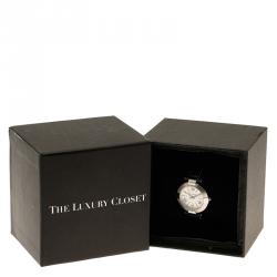 Pre Owned Saint Laurent Paris White Stainless Steel Classic Unisex Wristwatch 30MM