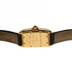 مملوكة مسبقًا Saint Laurent Paris White Gold-Plated Stainless Steel Classic Women's Wristwatch 18MM