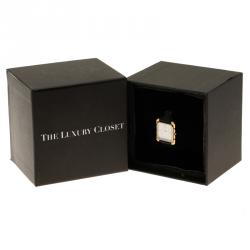 Saint Laurent Paris White Gold-Plated Steel Women's Wristwatch 22MM