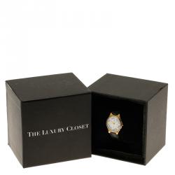 Saint Laurent Paris White Gold-Plated Stainless Steel Classic Women's Wristwatch 25MM