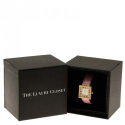 Pre Owned ساعة يد نسائية سان لوران بارين كلاسيك ستانلس ستيل مطلي ذهب أبيض 25 مم