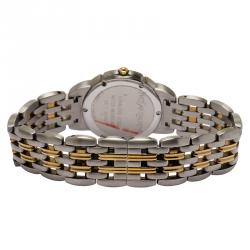 Pre Owned ساعة يد نسائية سان لوران باريس كلاسيك ستانلس ستيل مطلي ذهب بيضاء 28 مم