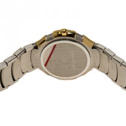 Saint Laurent Paris Silver Gold-Plated Stainless Steel Classic Women's Wristwatch 28MM
