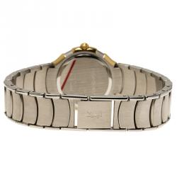Saint Laurent Paris Silver Gold-Plated Stainless Steel Classic Women's Wristwatch 28MM