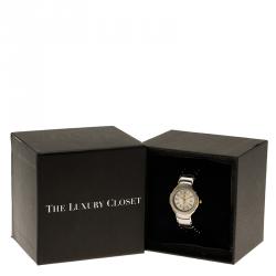 Saint Laurent Paris Silver Gold-Plated Stainless Steel Classic Women's Wristwatch 28MM