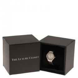 مملوكة مسبقًا Saint Laurent Paris Silver Gold-Plated Stainless Steel Classic Women's Wristwatch 28MM