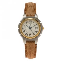 Saint Laurent Paris White Gold-Plated Stainless Steel Classic Women's Wristwatch 28MM