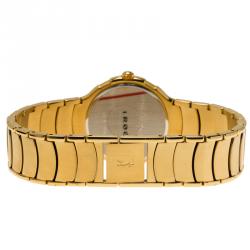 Saint Laurent Paris White Gold-Plated Stainless Steel Classic Unisex Wristwatch 36MM