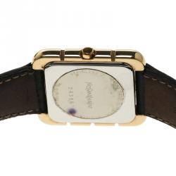 Saint Laurent Paris White Gold-Plated Steel Women's Wristwatch 27MM