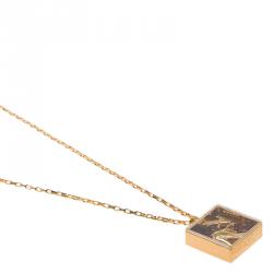 Pre Owned Salvatore Ferragamo Gold Tone Long Necklace