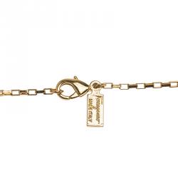 Pre Owned Salvatore Ferragamo Gold Tone Long Necklace