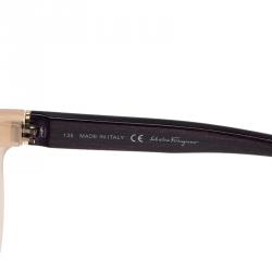 Pre Owned Salvatore Ferragamo Rose and Purple SF717S Oval Sunglasses