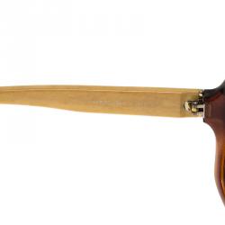 Pre Owned Salvatore Ferragamo Tortoise and Yellow SF715S Square Sunglasses