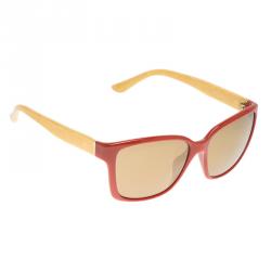 Pre Owned Salvatore Ferragamo Red and Yellow SF716S Wayfarer Sunglasses