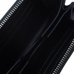 مملوكة مسبقًا محفظة سالفاتوري فيراغامو دوبل غانسيو جلد أسود بسحاب محيط و سلسلة