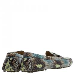مملوكة مسبقًا Salvatore Ferragamo Multicolor Python Print Saba Loafers Size 41.5