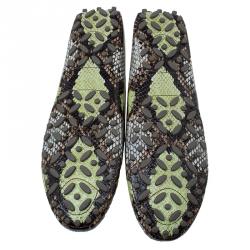 مملوكة مسبقًا Salvatore Ferragamo Multicolor Python Print Saba Loafers Size 41.5