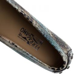 مملوكة مسبقًا Salvatore Ferragamo Multicolor Python Print Saba Loafers Size 41.5